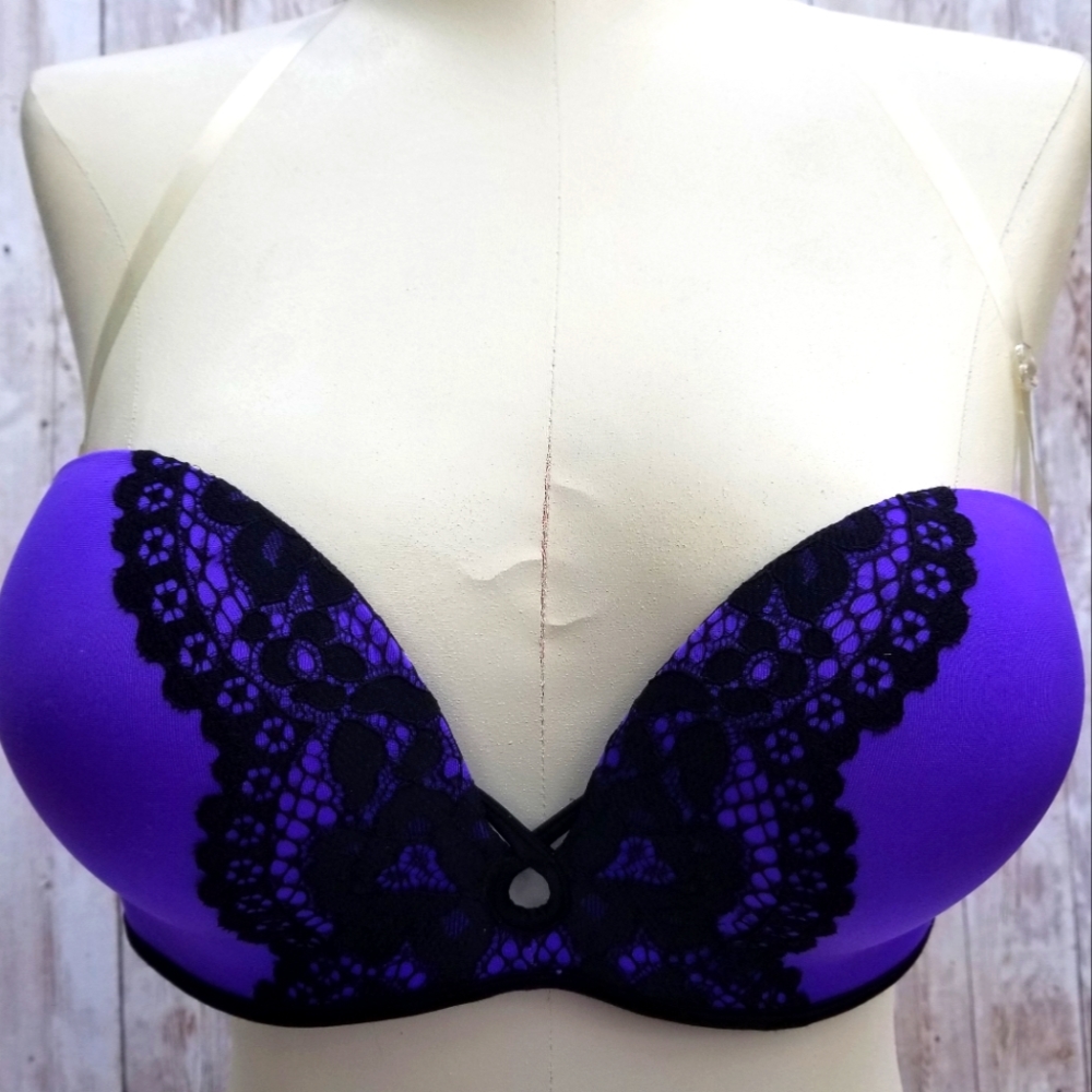 Vintage VS Bombshell Strapless Padded Bra 34 B
